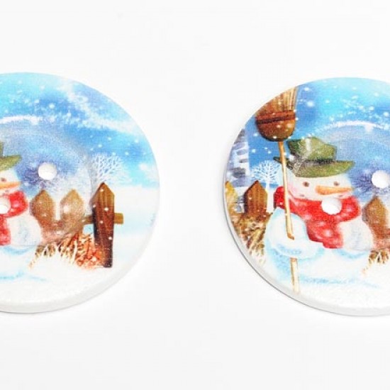 WOODEN CHRISTMAS BUTTON WOODEN ITEMS