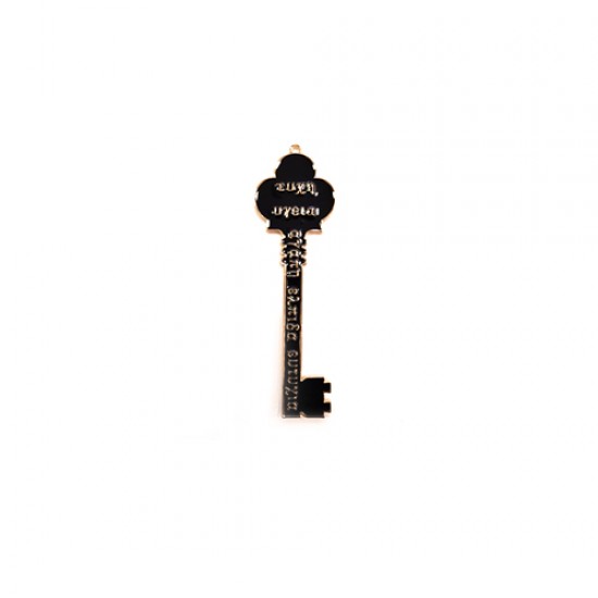KEY WITH ENAMEL AND WISHES METALS