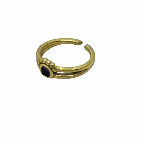 brass ring  gold plated 18k with  enamel RINGS