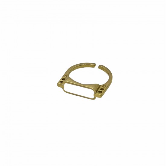 Brass ring in bar shape with enamel RINGS